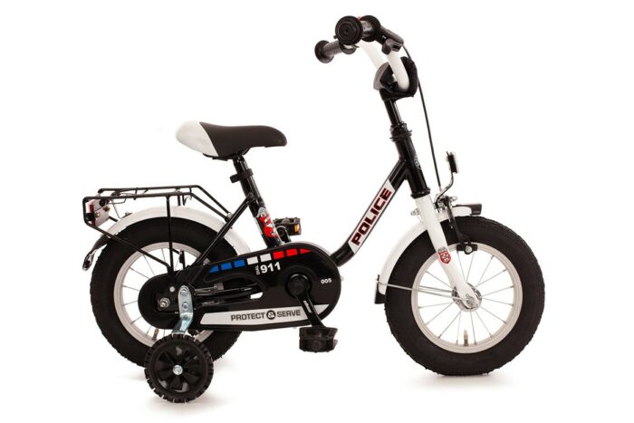 Bachtenkirch Police, kinderfiets, 12 inch, wit en zwart