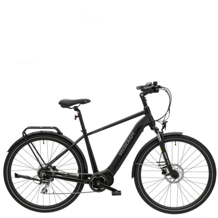 Vecocraft elektrische herenfiets Atlas middenmotor 8 sp zwart 13 Ah L