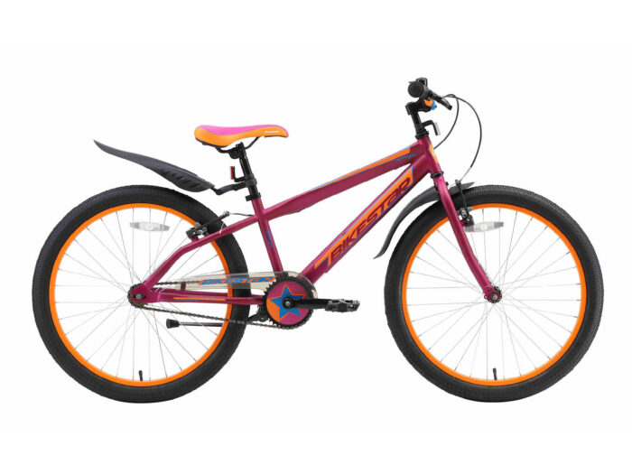 Bikestar kinderfiets Urban Jungle 24 inch paars/oranje