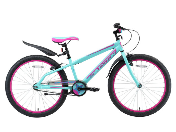 Bikestar kinderfiets Urban Jungle 24 inch turquoise/paars