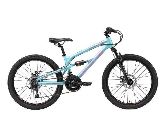 Bikestar MTB Fully alu 21speed 24inch blauw/roze