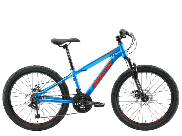 Bikestar MTB staal 21speed 24inch blauw