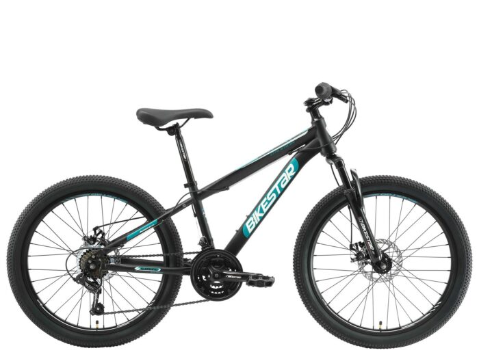 Bikestar MTB staal 21speed 24inch zwart