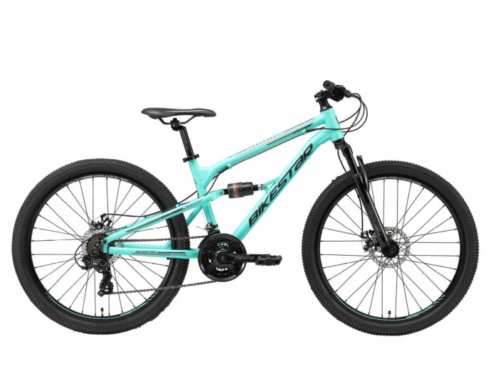 Bikestar Fully MTB Alu 26 Inch 21 Speed Mintgroen