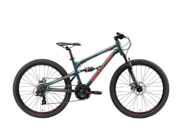 Bikestar Fully MTB Alu 26 inch 21 Speed groen/rood