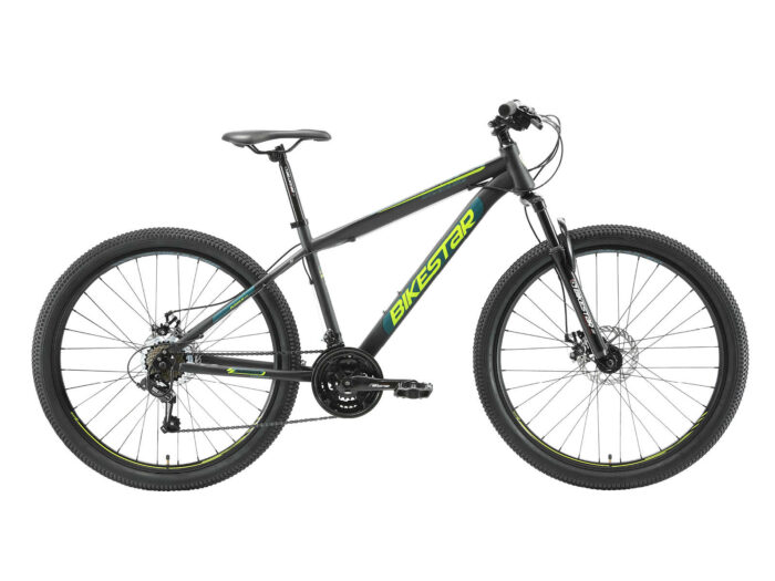 Bikestar Hardtail Staal MTB Medium 27,5 Inch 21 Speed zwart/blauw