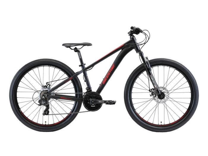Bikestar Hardtail MTB Alu Sport S 27.5 inch 21 speed Zwart/rood
