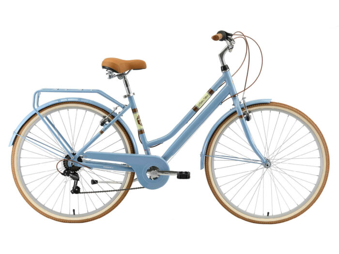 Bikestar retro damesfiets, 28 inch, 7 sp derailleur, blauw
