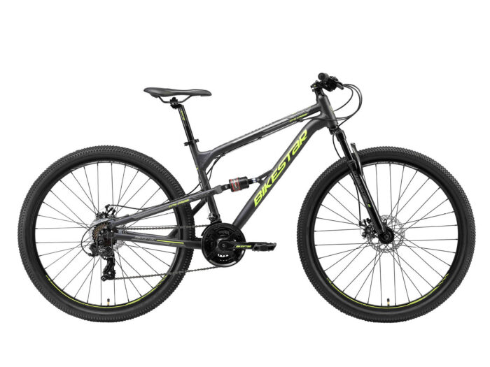 Bikestar Fully MTB Alu 29 Inch 21 Speed zwart/groen