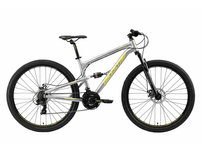 Bikestar Fully MTB Alu 29 Inch 21 Speed zilver