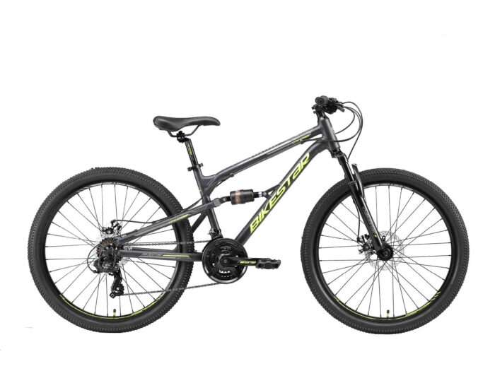Bikestar Fully MTB Alu 27.5 Inch 21 Speed Zwart/groen