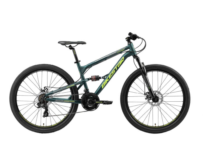 Bikestar Fully MTB Alu 27.5 Inch 21 Speed Groen