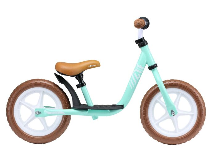 Löwenrad loopfiets met staplank 12 inch, mint