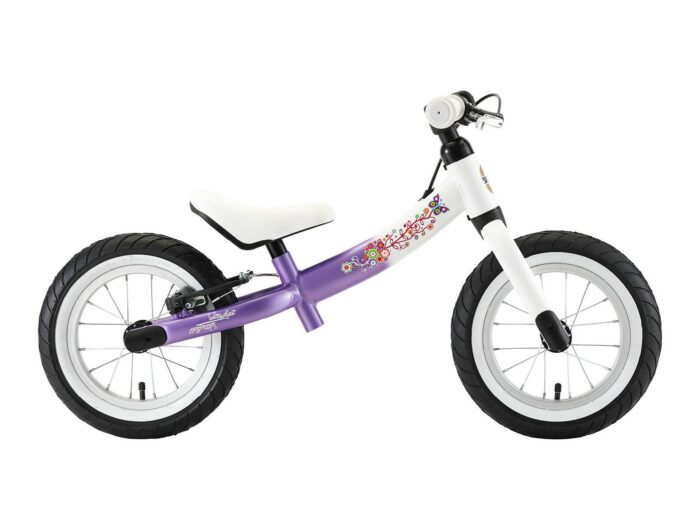 Bikestar meegroei loopfiets Sport 12 inch, lila/wit