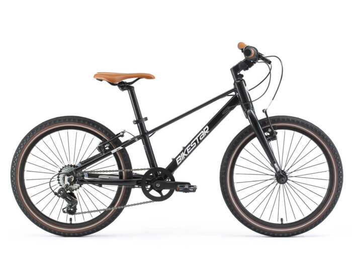 Bikestar kinderfiets lichtgewicht 20 inch 7 speed zwart