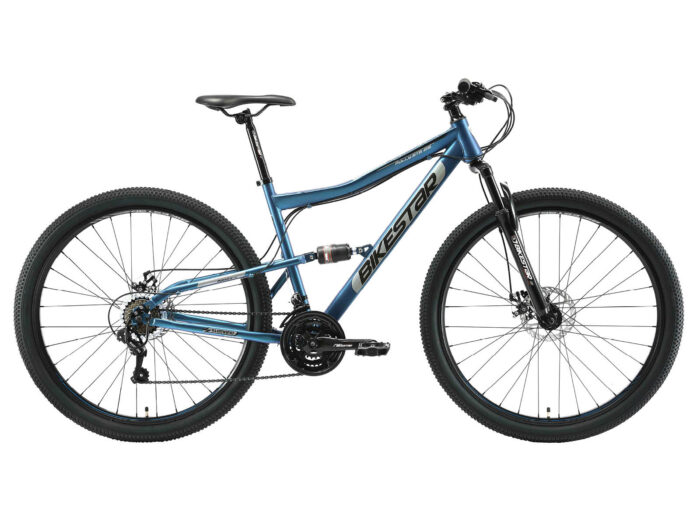 Bikestar Fully MTB Staal Medium 29 Inch 21 Speed Blauw