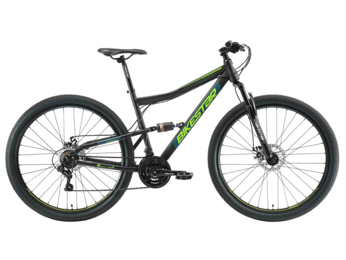 Bikestar Fully MTB Staal Medium 29 Inch 21 Speed Zwart/Blauw