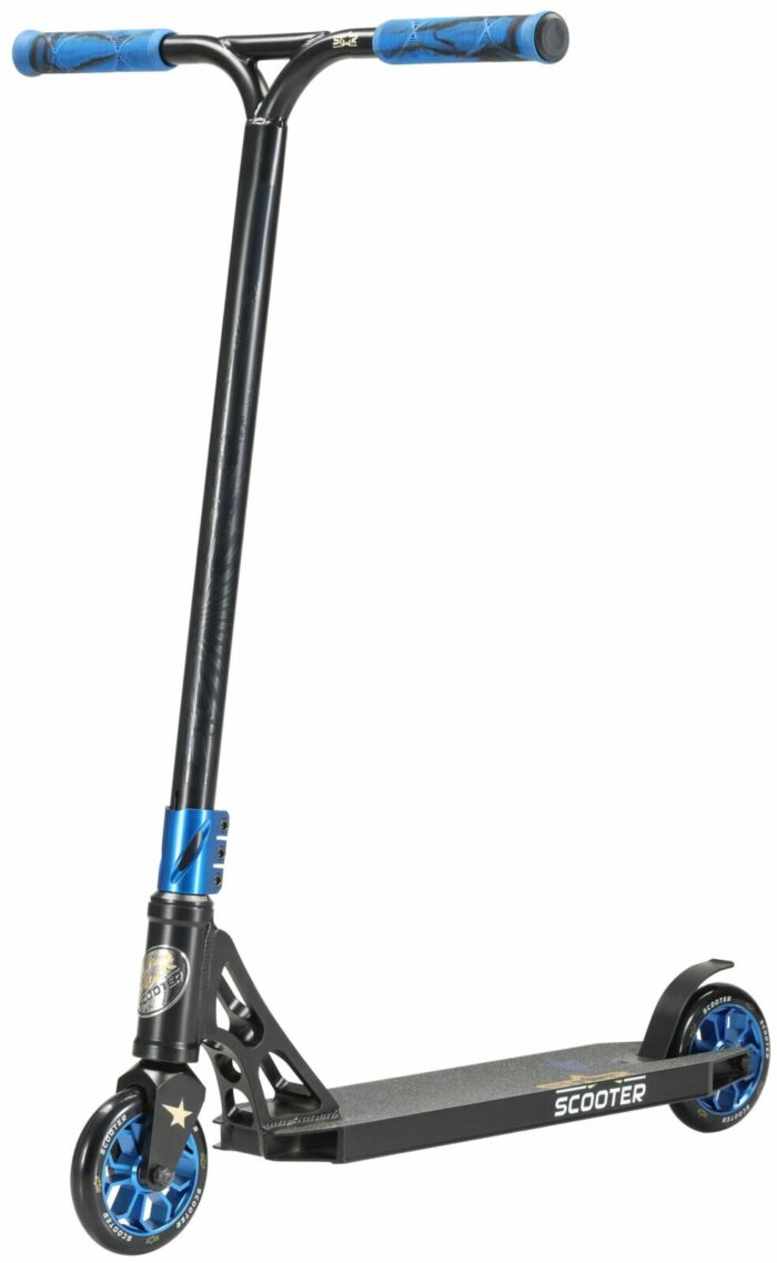 STAR SCOOTER Freestyle Jump alu stuntstep, 120mm Pro Trick Roller, zwart blauw