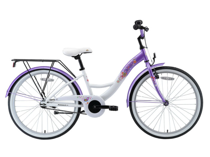 Bikestar kinderfiets Classic 24 inch lila/wit