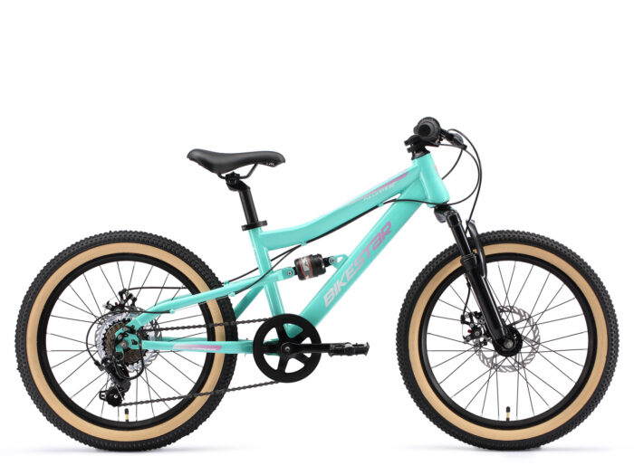 Bikestar kinderfiets MTB Fully Staal 7speed 20inch mintgroen