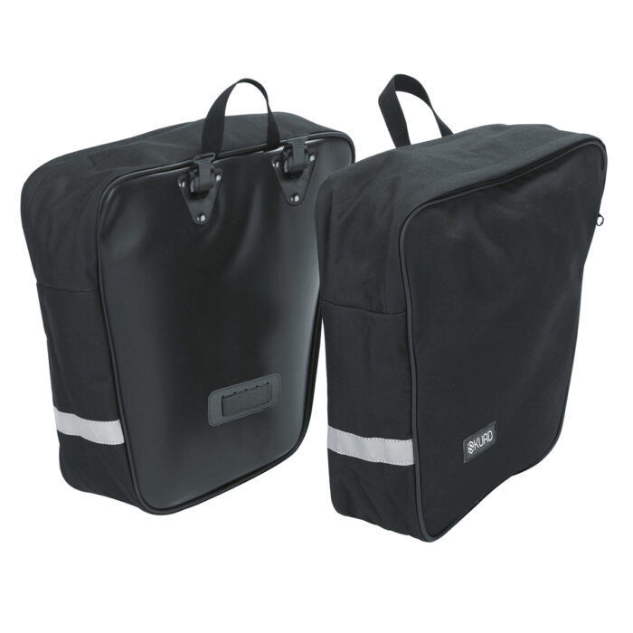 SKUAD fietstassenset voor bagagedrager zwart