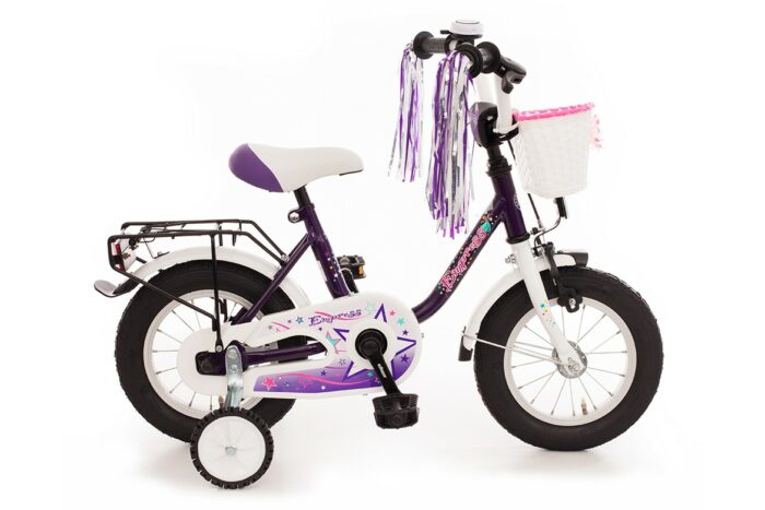 Bachtenkirch Empress, kinderfiets, 12 inch, lila en wit