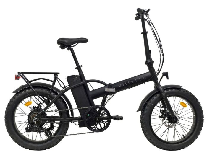 Villette le Gros, elektrische vouw fatbike 10.4Ah 7sp 20 inch zwart