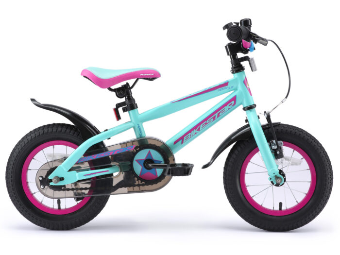 Bikestar kinderfiets Urban Jungle 12 inch turquoise paars