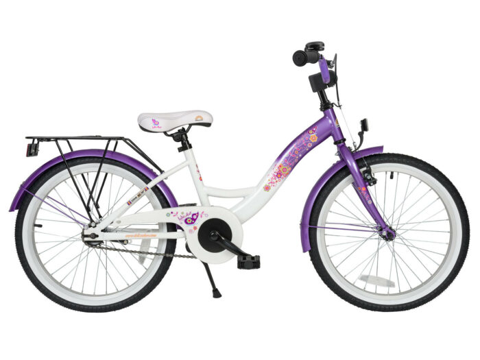 Bikestar kinderfiets Classic 20 inch lila/wit