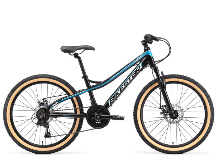 Bikestar hardtail MTB 21speed 24inch zwart/blauw