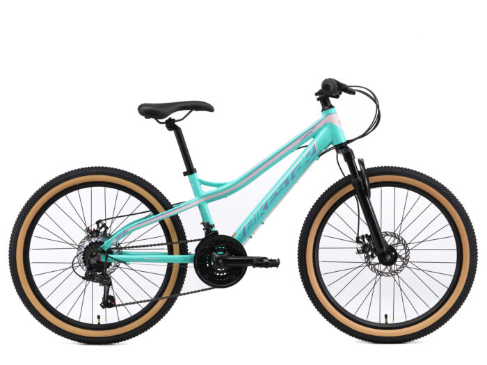 Bikestar hardtail MTB 21speed 24inch turquoise/wit