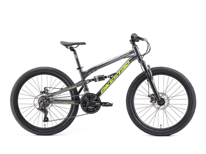 Bikestar MTB Fully alu 21speed 24inch zwart/groen