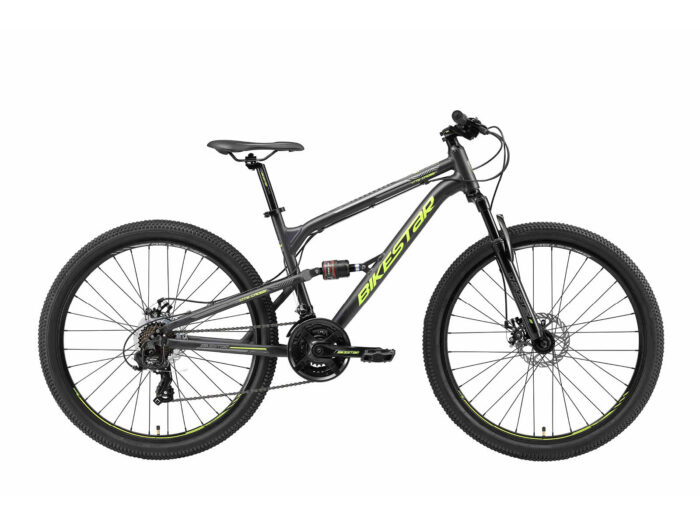Bikestar Fully MTB Alu 26 Inch 21 Speed Zwart/groen