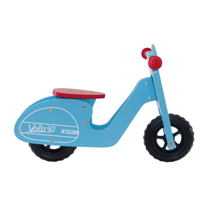 BRN Vola 50 houten loopfiets 8 inch blauw