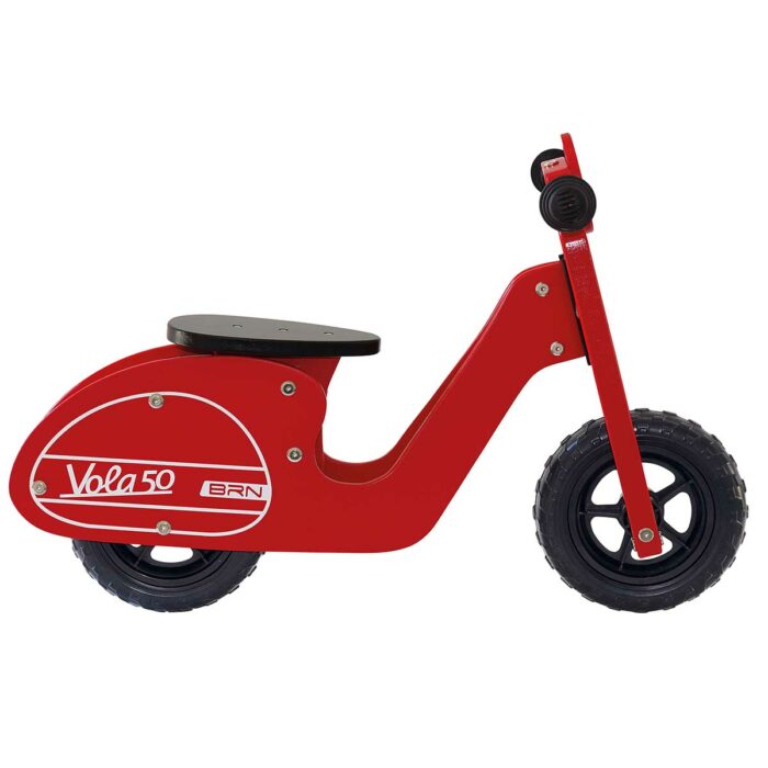 BRN Vola 50 houten loopfiets 8 inch rood