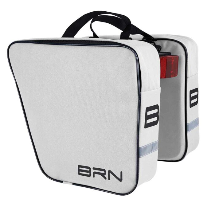 BRN set van 2 afzonderlijke klassieke fietstassen, wit