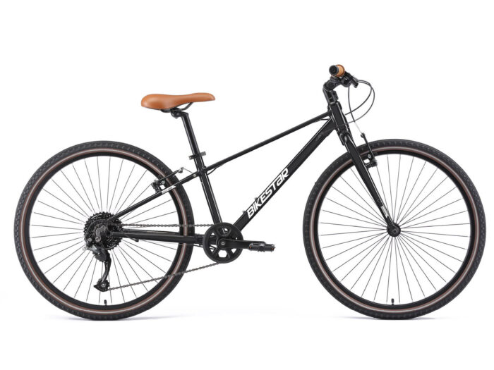 Bikestar lichtgewicht fiets 26 inch 9 speed zwart