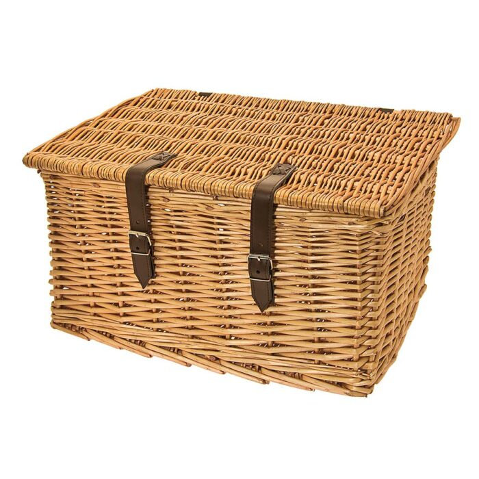 BRN natuurlijke rieten mand met deksel, Maxi