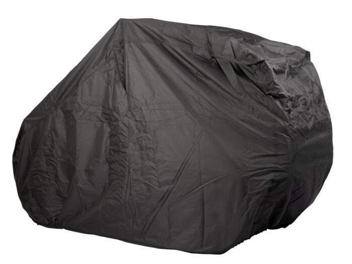 Beschermhoes over huif SociBike bakfiets