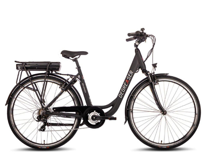 Degreaser dames ebike 50 cm 10.4 Ah 7sp zwart