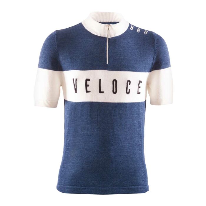 BRN Veloce vintage wollen koerstrui donkerblauw maat XL