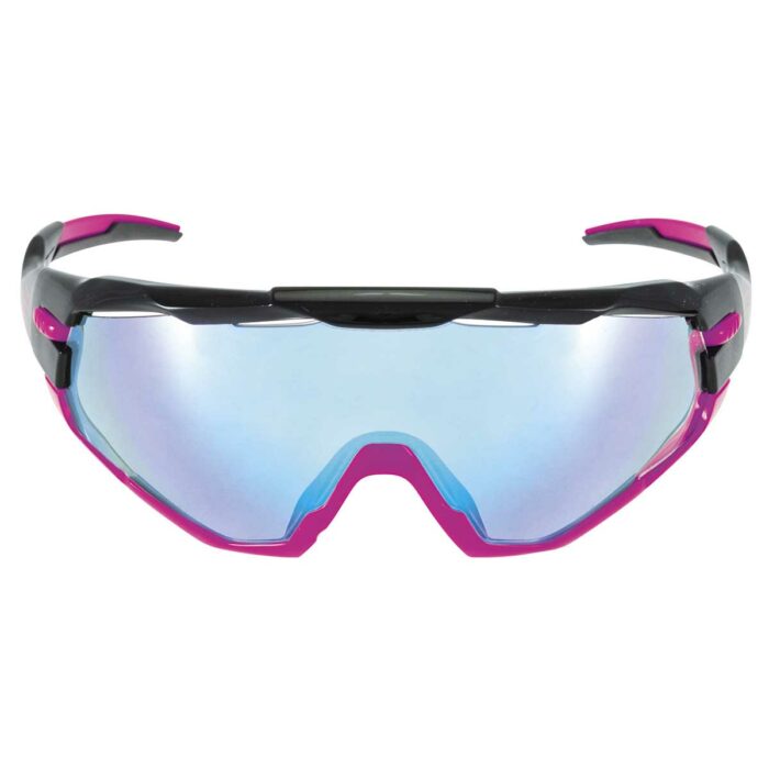 BRN RX01 fietsbril met 3 kleuren glazen, zwart/fuchsia