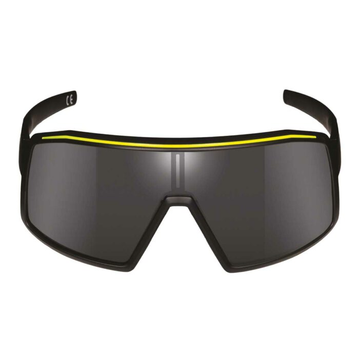 BRN MAXwide fietsbril zonnebril zwart met geel