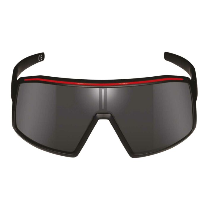 BRN MAXwide fietsbril zonnebril zwart met rood