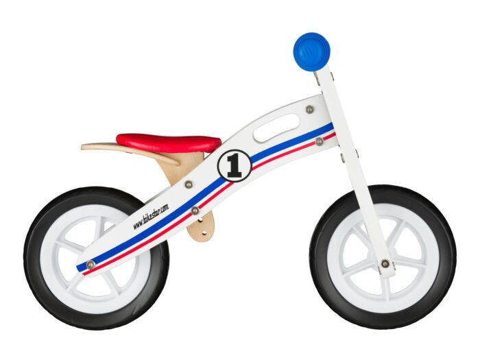 Bikestar, houten loopfiets, 10 inch, wit