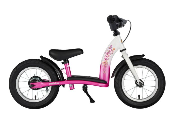 Bikestar loopfiets Classic 12 inch, roze/wit