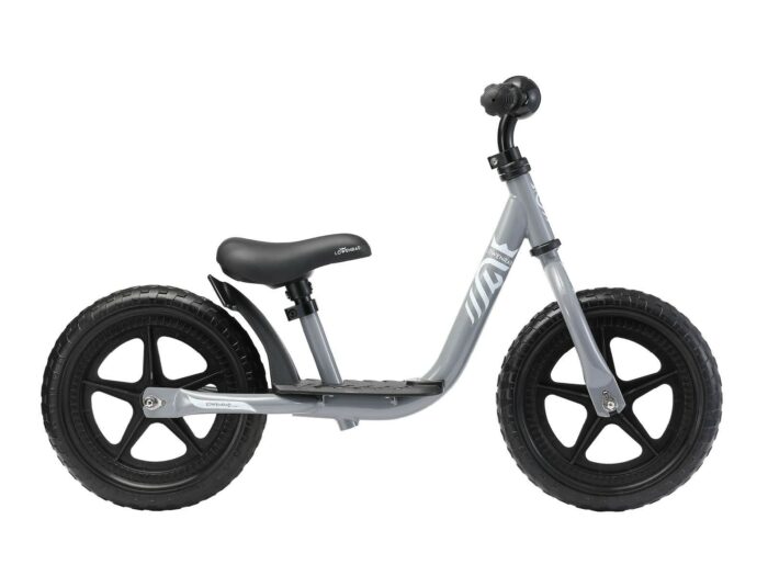 Löwenrad loopfiets met staplank 12 inch, grijs