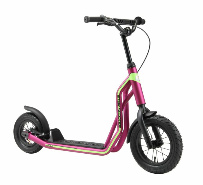 STAR SCOOTER autoped, 12 inch + 10 inch, donkerroze