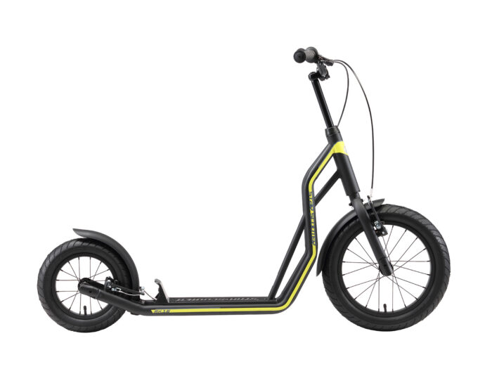 STAR SCOOTER autoped 16 inch + 12 inch, zwart