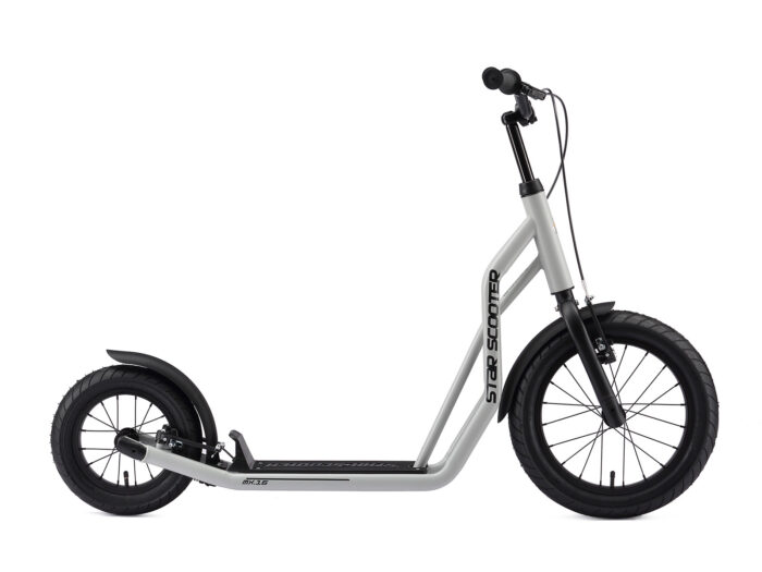 STAR SCOOTER autoped 16 inch + 12 inch, grijs